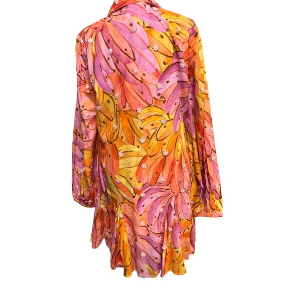 Farm Rio Ombre Bananas Mini Dress SMALL S - Picture 2 of 7